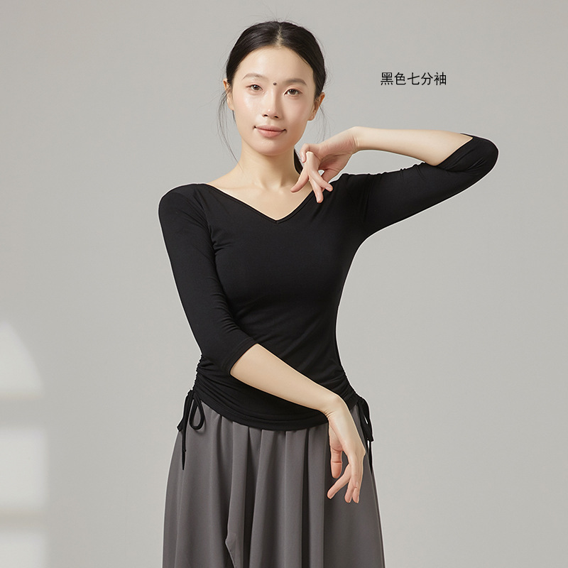 Black three-quarter sleeves / S