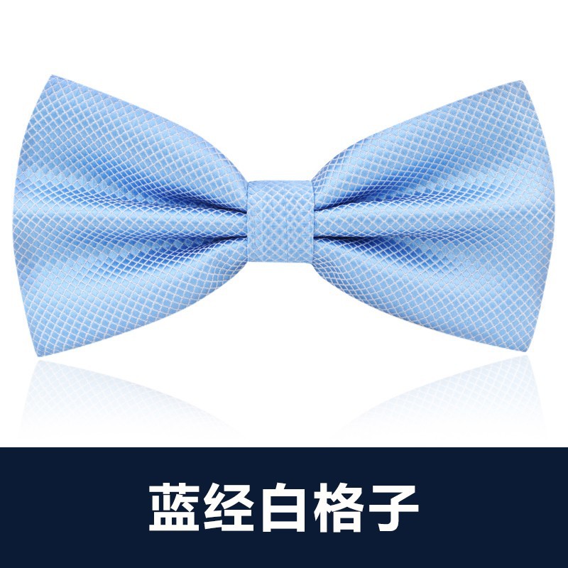 ↬↬↬파란색과 흰색 체크무늬 나비넥타이 ↦=>=>=>