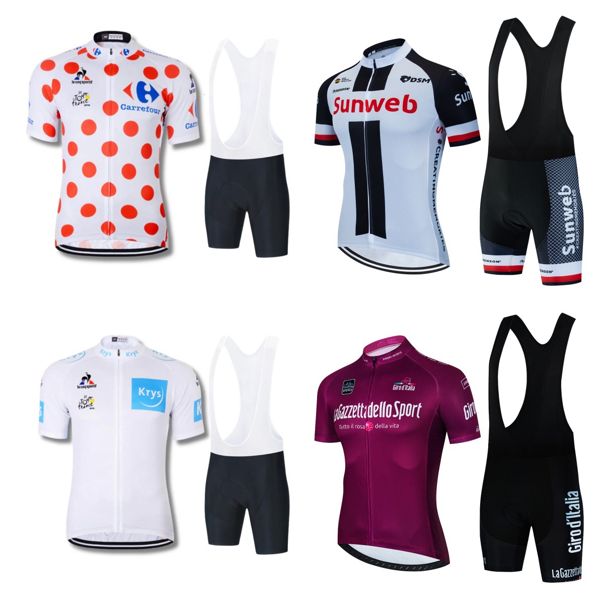 Cross-Border Direct Supply Summer Cycling Clothing Suit for Men and Women Mountain Bike White Short-Sleeved Tops Competitive Road Cycling Clothing