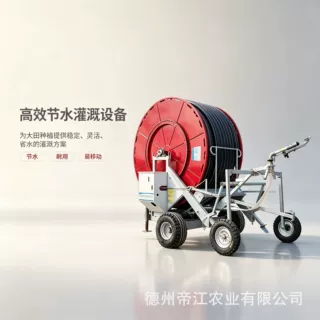 喷灌机节水浇灌设备电动农用绞盘式园林牧草移动卷盘式喷灌机