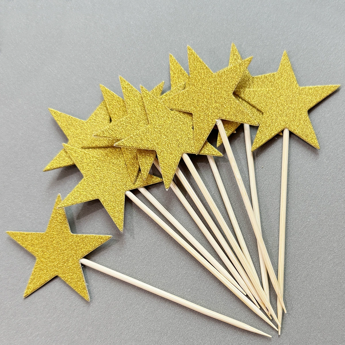 Оптовая продажа от производителя: креативные украшения для тортов на вечеринки, блестящие розовые пятиконечные звезды, декор для десертов, трансграничная горячая распродажа