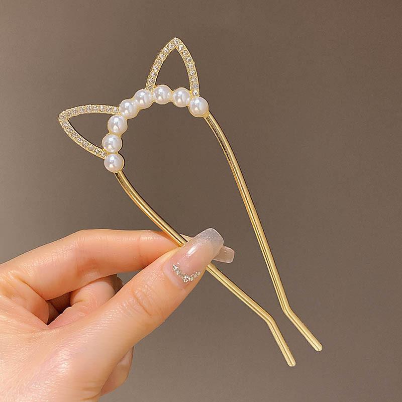 Horquilla en forma de U de alta calidad para mujer 2025 nuevo estilo tocado borla horquilla balanceándose en la parte posterior de la cabeza artefacto del cabello accesorios para el cabello