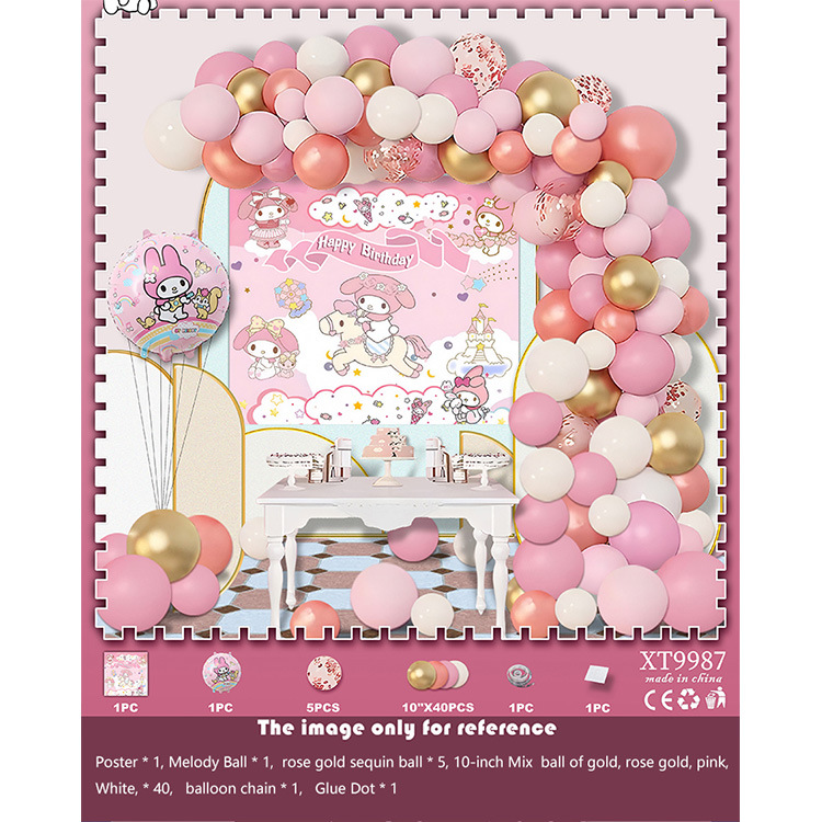 Fiesta de cumpleaños redonda escena diseño decorativo globo traje de juguete para niños globo de aluminio letras y números