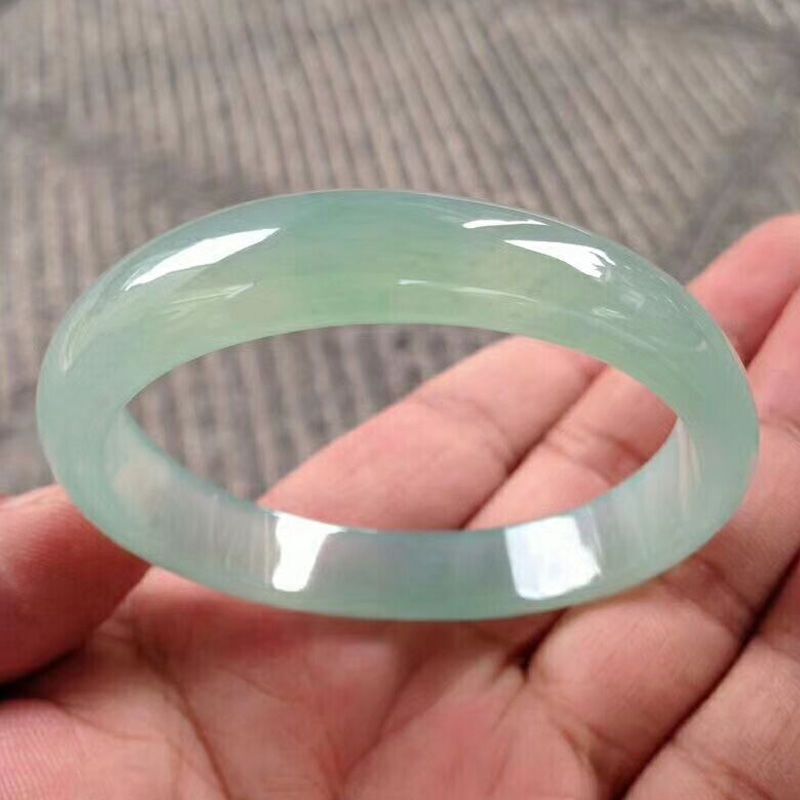 [fast delivery] preferred natural genuine goods ice jade color jade bracelet women bracelet women jade bracelet light green