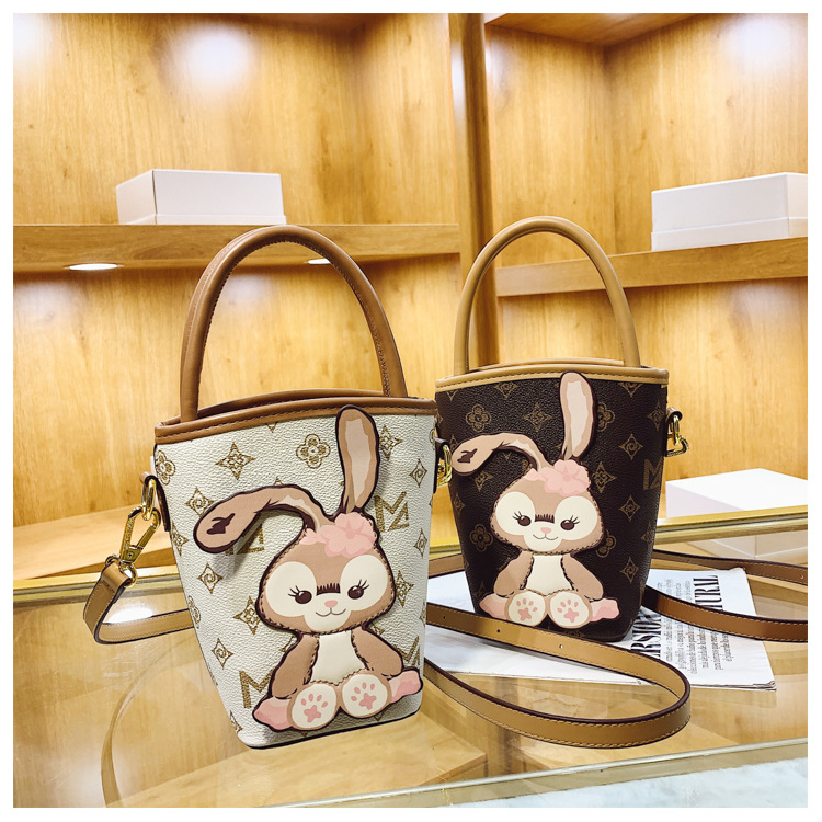 Fashion bucket bag for women 2023 spring new versatile cute rabbit bag high-end casual shoulder crossbody bag_voghion.com