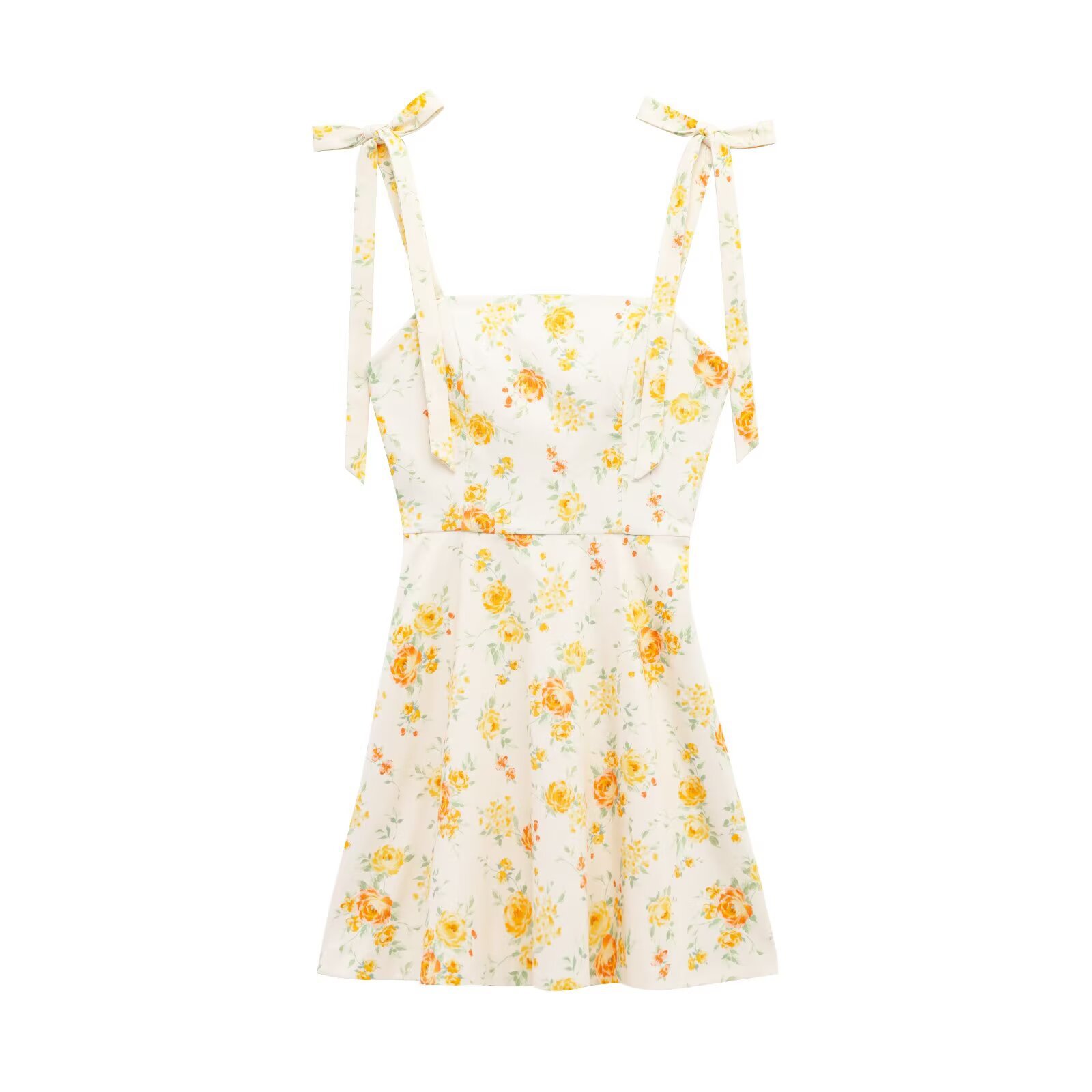 Retro fresh design summer dress with bow