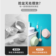 Sanitary ware face basin hooks without drilling basin shelf storage organizer bathroom towel rack adhesive hooks bulk