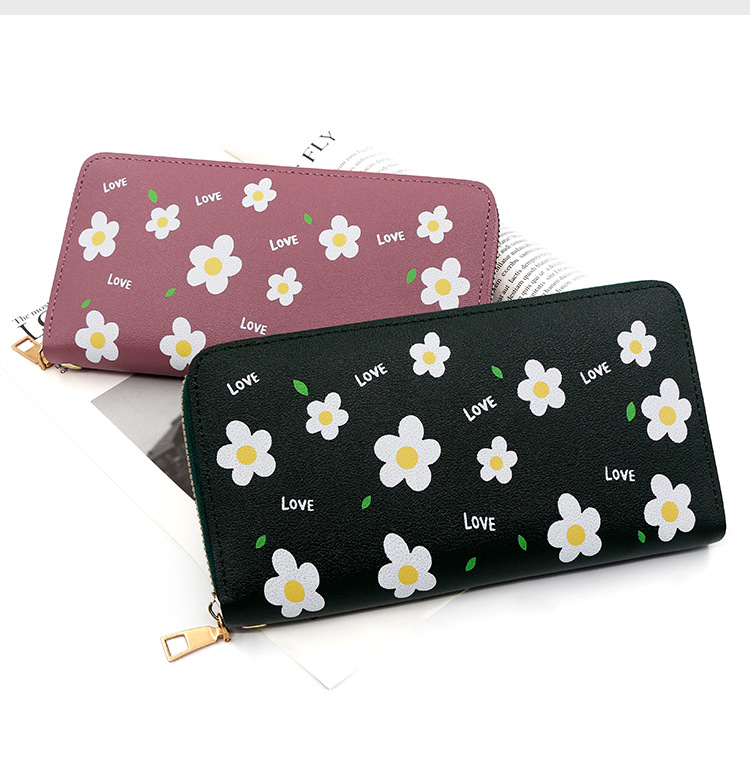 Women's Flower Pu Leather Hook Loop Wallets display picture 2