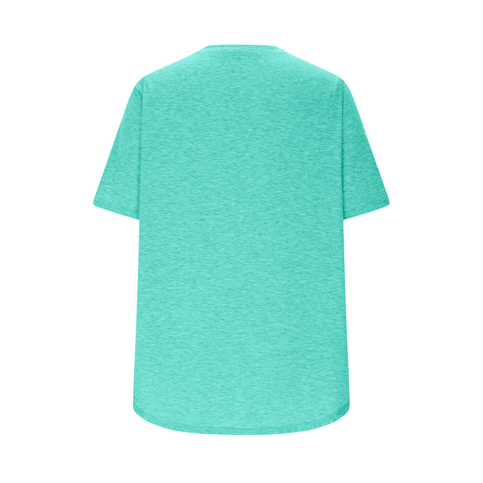 European And American Cross-border Summer New Women's Casual Loose Fashion Short-sleeve Solid Color Round-neck Pullover_ecoleips.com