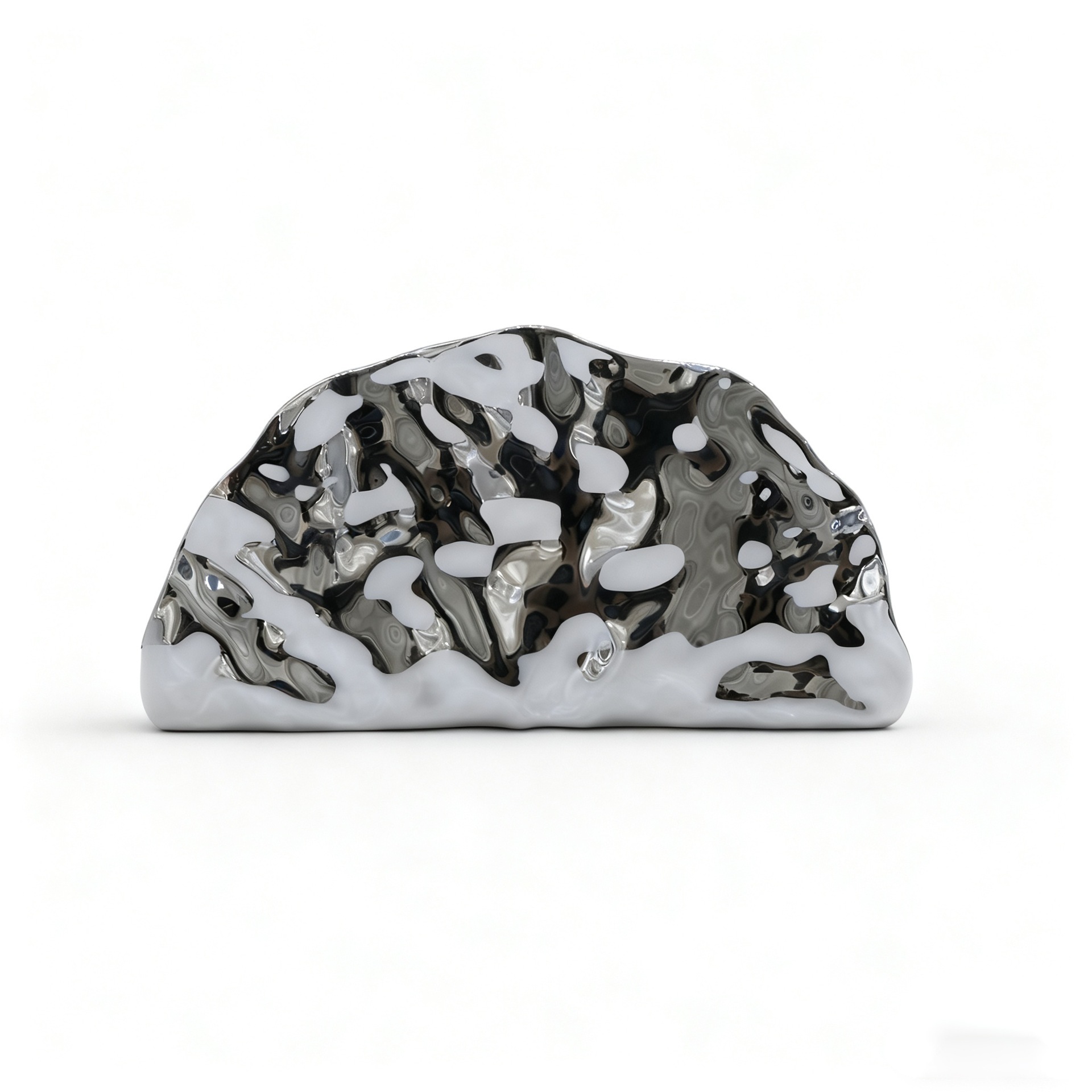 Comercio exterior transfronterizo bolsa de cena de dama lujo ligero alto sentido europeo y americano galvanizado metal ventilador acrílico bolsa de mano de cena