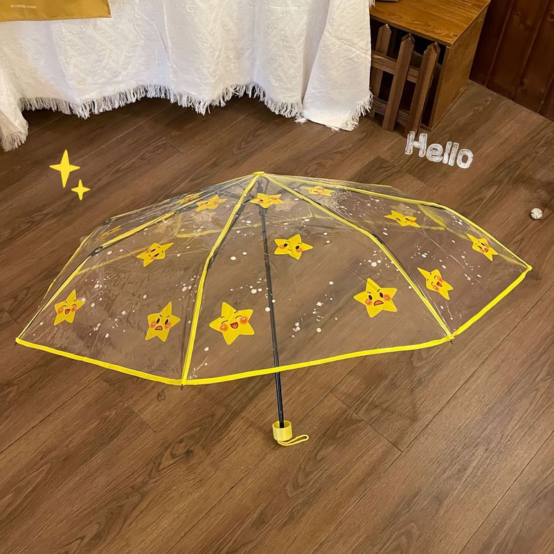 海月水母渐变透明伞网红雨伞必备雨具学生携带小众高级ins新款伞|undefined