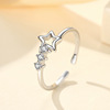 Fashionable universal adjustable ring, 925 sample silver, simple and elegant design