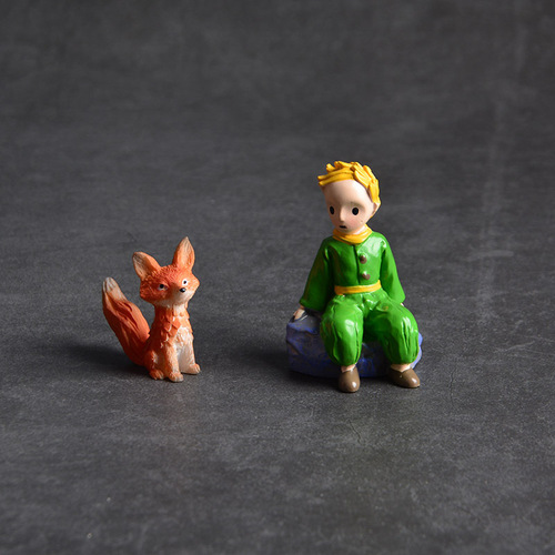 Resin Little Prince Fox Home Decoration Cake Baking Decoration Desktop Living Room Crafts Gift Giving