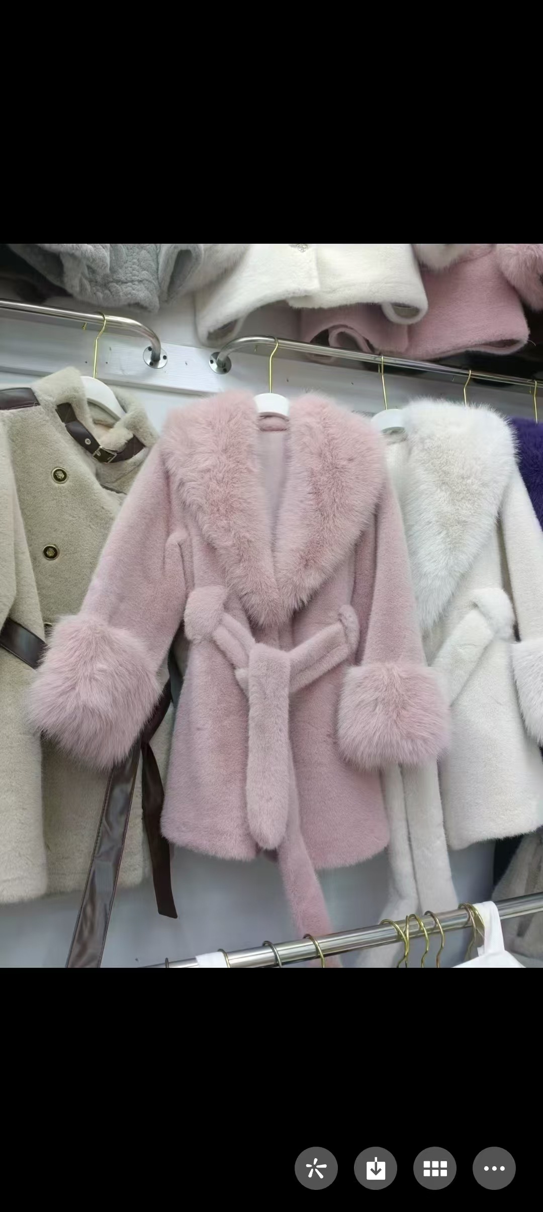 Sieviešu apģērbs, jauns, liels kažokādas apkakles garš, plāns mētelis, videi draudzīgs, plīša mētelis, augstas kvalitātes kažokāda_voghion.com