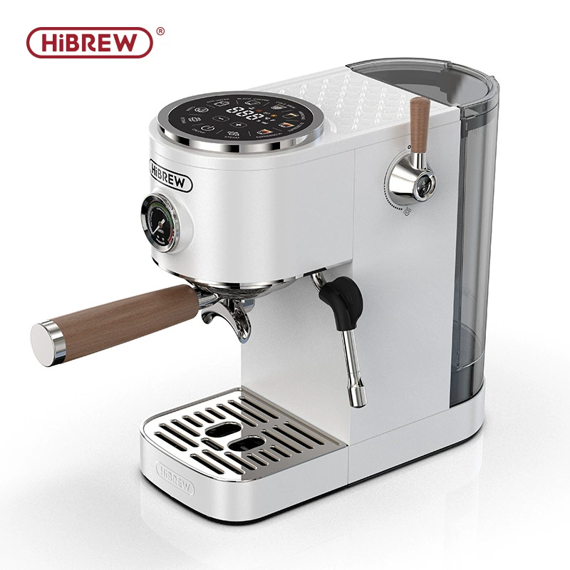 Полуавтоматическая кофемашина HiBREW H13, 58 мм, двухбойлерная, итальяно-американская, холодного приготовления, паровая, интегрированная, бытовая, небольшая