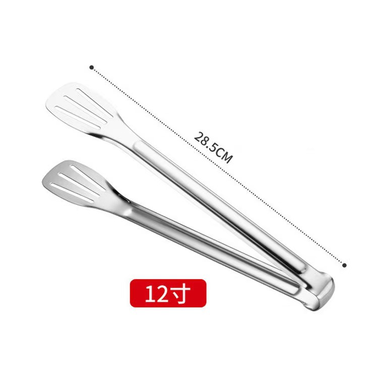 Pinzas para alimentos de acero inoxidable 304, pinzas para barbacoa reforzadas, pinzas de cocina de tres líneas, pinzas para carne, pinzas para pan, pinzas para freír.