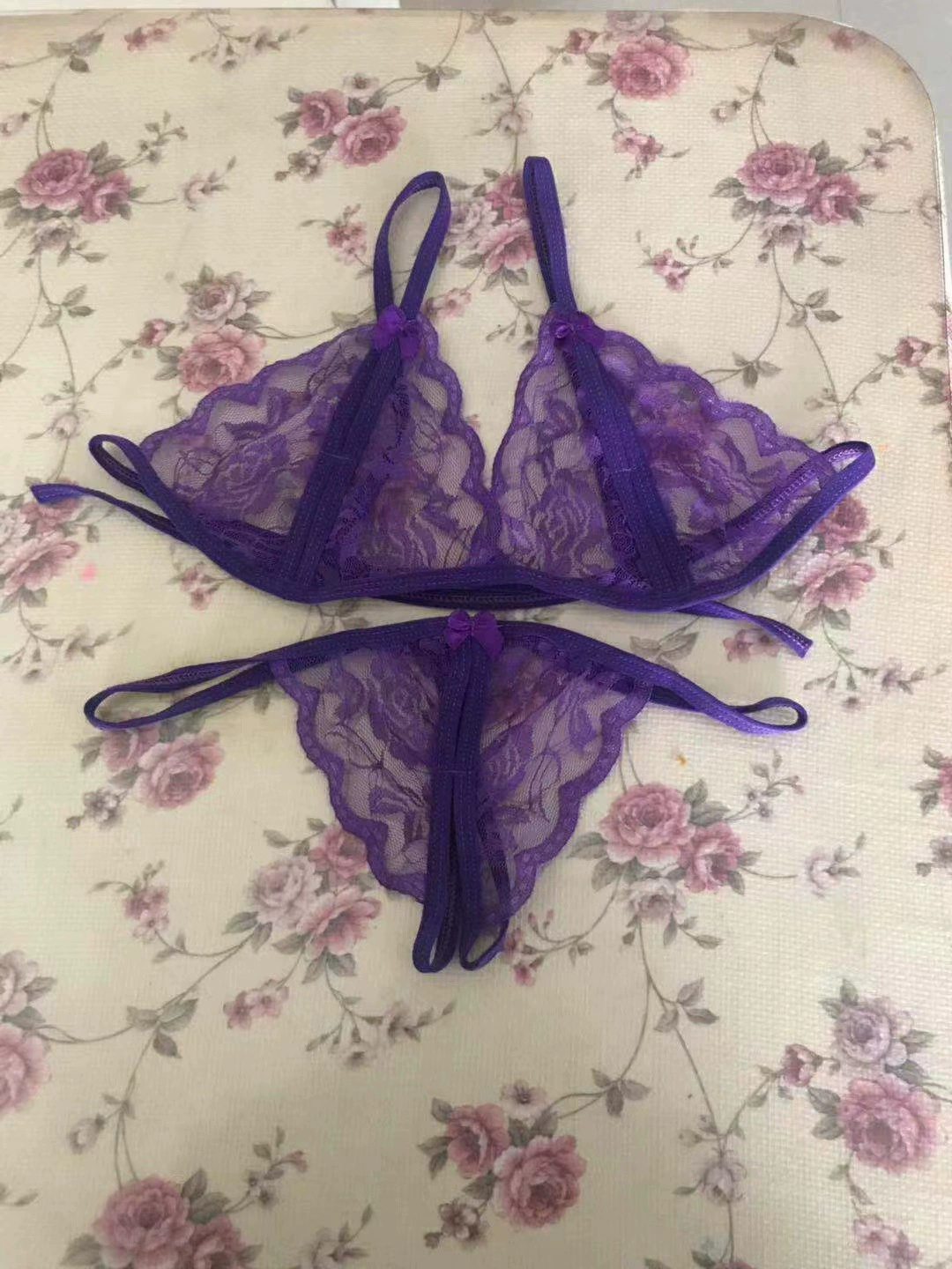 Underwear, lace set, split bra