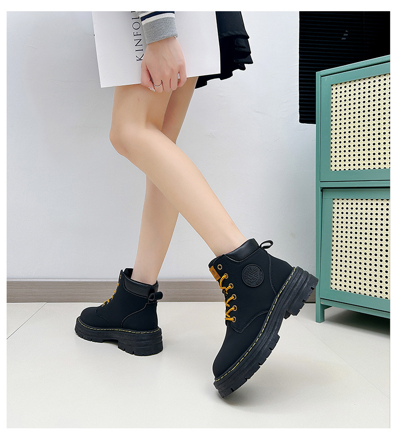 Stivaletti donna retro con suola spessa comodi ed eleganti_voghion.com