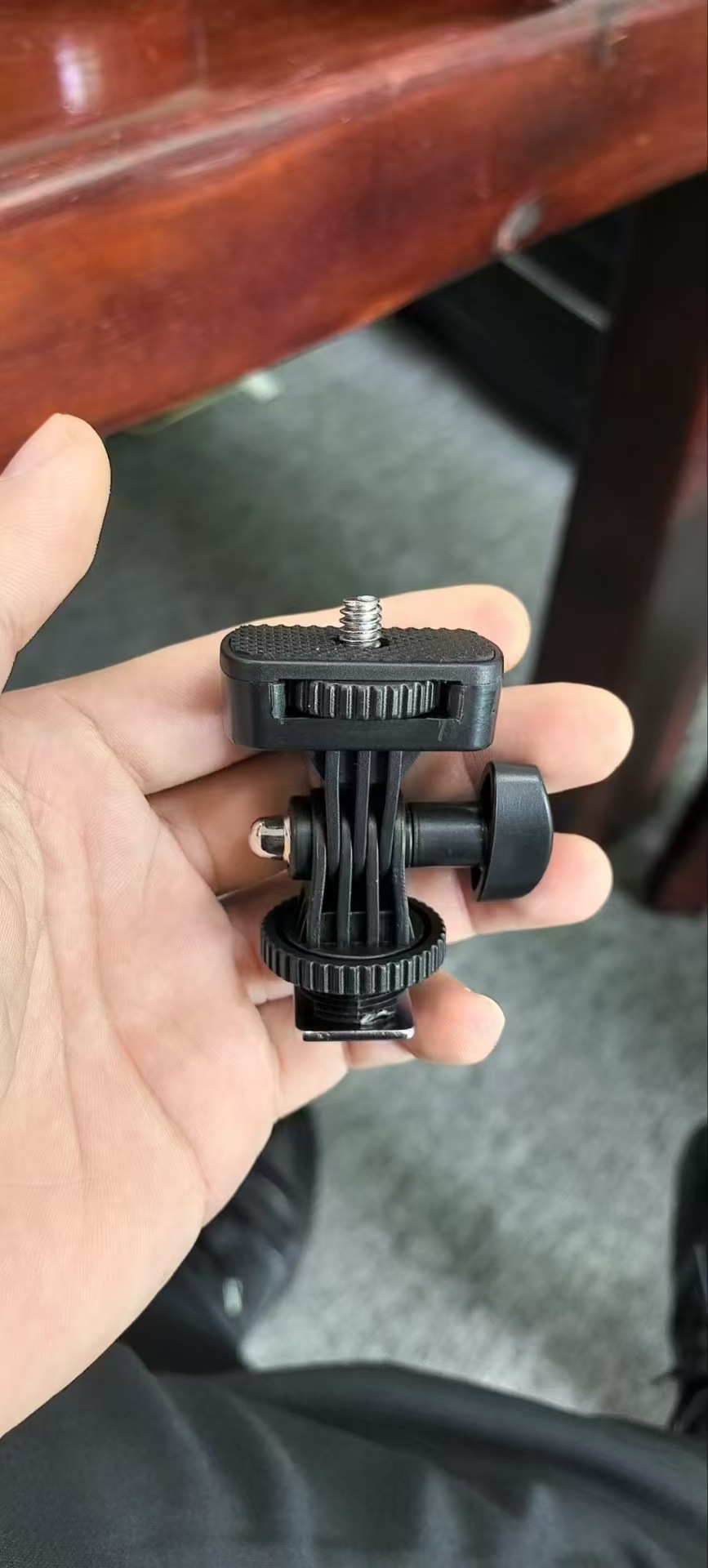 Soporte de cabeza de zapata caliente de cámara SLR flash Cabeza pequeña giratoria de 360 ° Cabeza universal de zapata caliente de metal completo