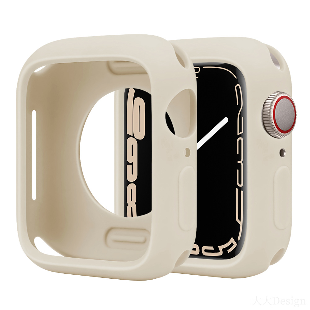 cubierta de caramelo de silicona para el caso de Apple Watch, caso de Apple Watch8 / S9, caso de protección, caso blando, todo incluido