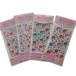 DIY handmade creative crystal color stickers children acrylic mobile phone album decorations rhinestone color diamond in stock
