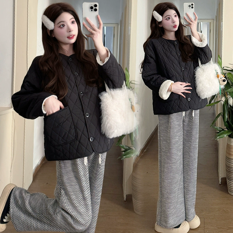 Down jacket for pregnant, long-sleeve, trousers, increased thickness