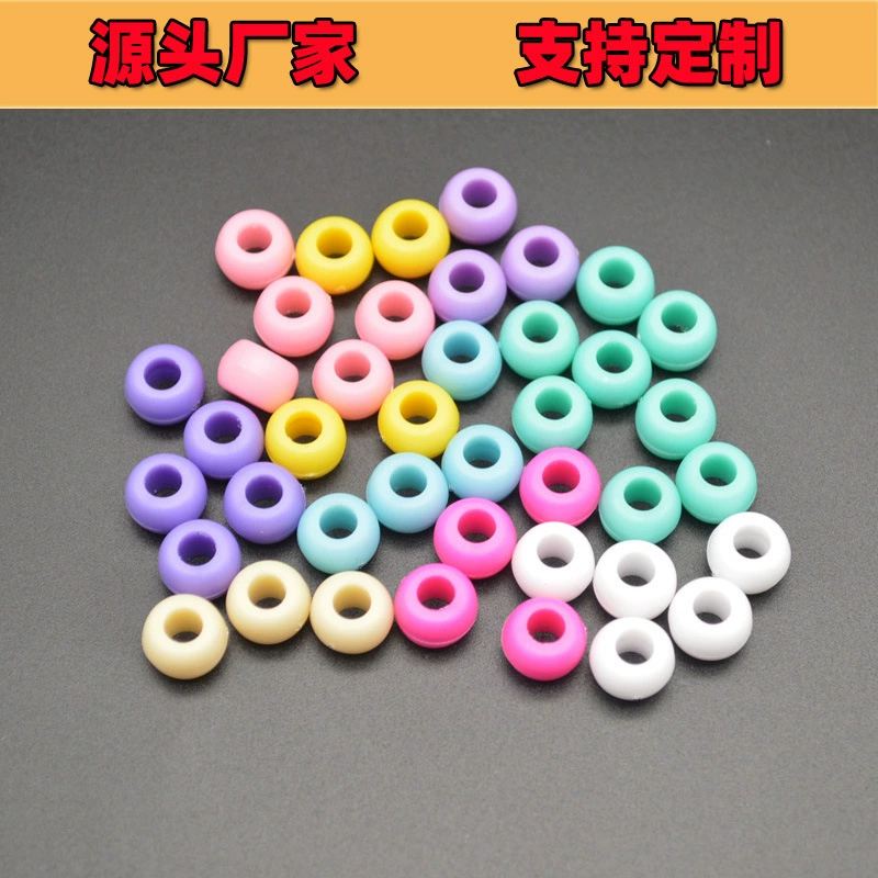 4 мм большие отверстия бусины цветные матовые бочковые бусы пластиковые пони бусы круглые бусы ручной работы