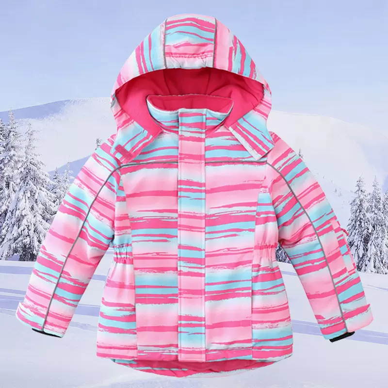 儿童滑雪服女童户外保暖冲锋衣外套冬季儿童棉服滑雪衣跨境