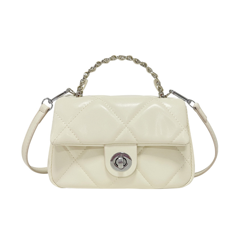 Bolso de mano popular de este año 2025 verano nuevo bolso de mujer pequeño bolso de hombro de cadena de viento fragante bolso de mensajero de hilo bordado de diamantes