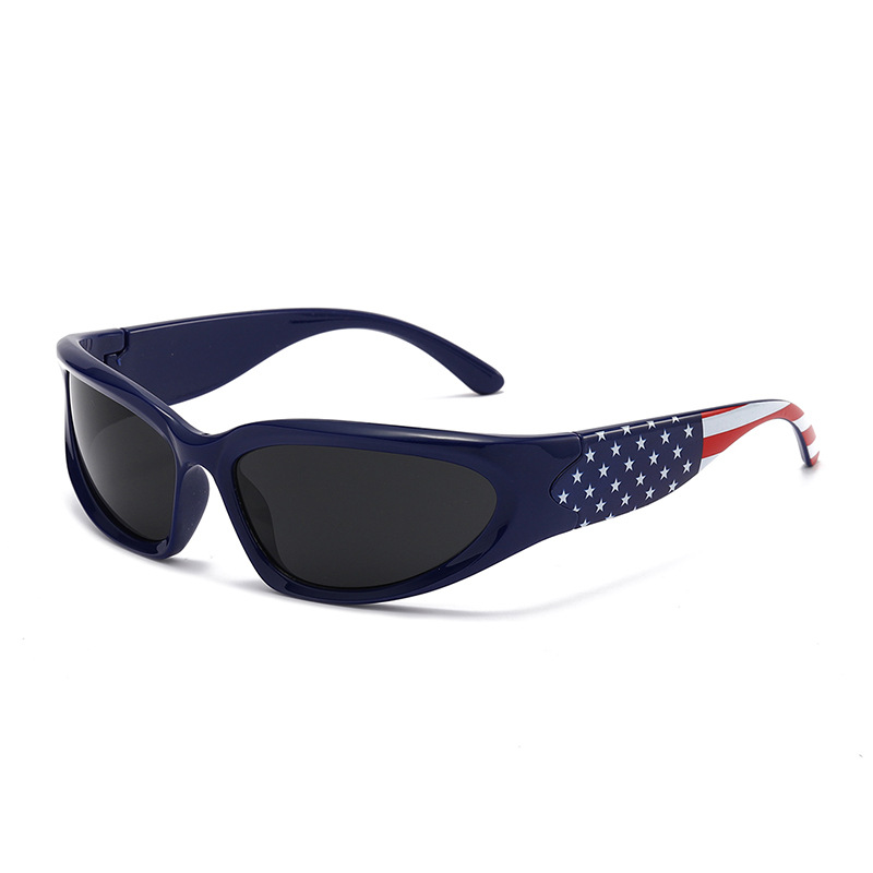 Flag leg dark blue frame gray chip C14