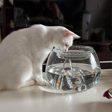 鱼缸猫碗大口径猫咪喝水保护颈椎防打翻猫食盆防黑下巴水碗