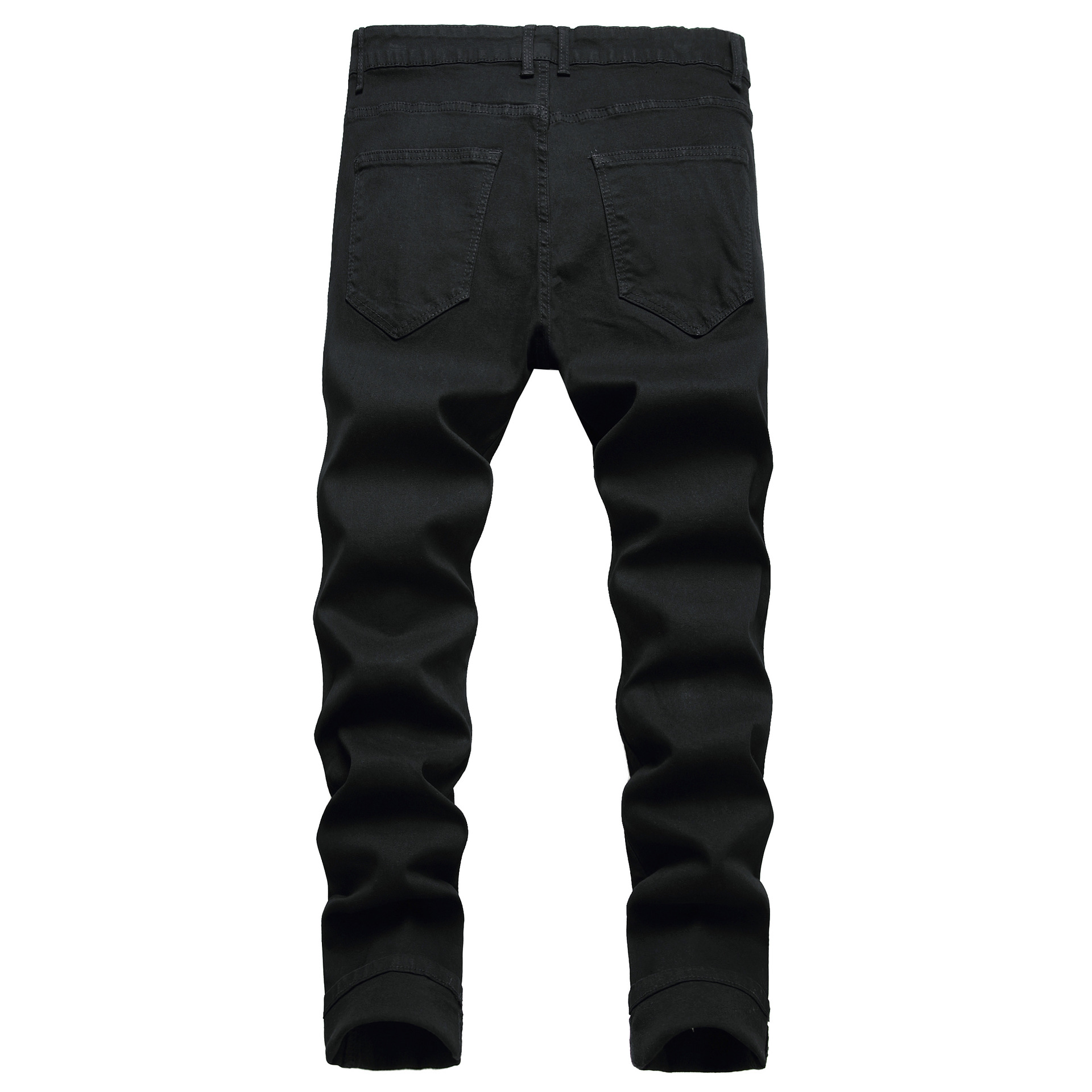 Slim Fit Biker Jeans For Men Retro Distressed Stretch Denim_voghion.com