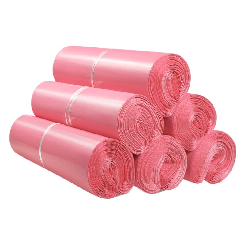 Rosa nuevo material expreso bolsa engrosada 12 seda grande pequeño tamaño largo logística bolsa de embalaje impermeable producción al por mayor