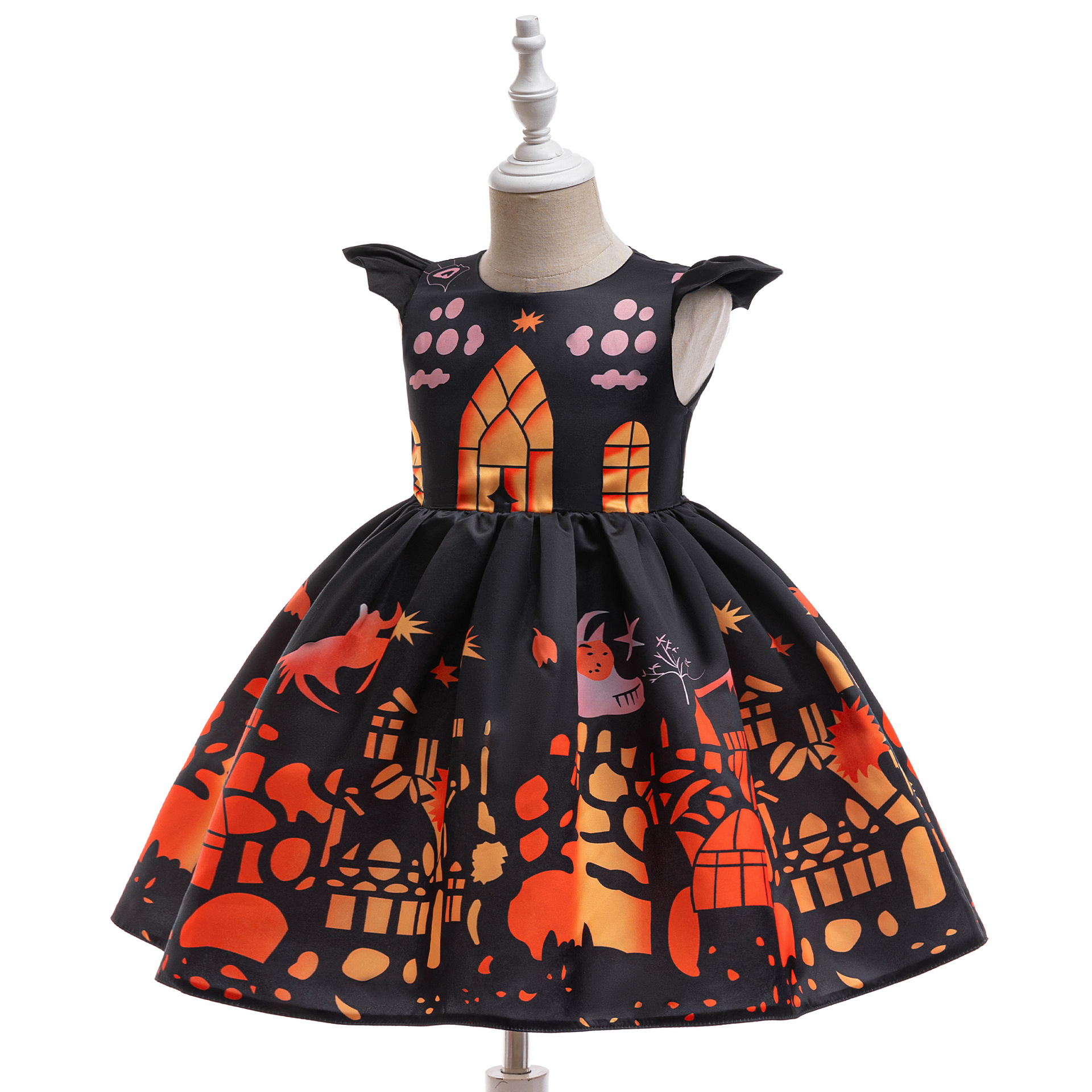 Halloween vestido2026 nuevo vestido de dibujos animados vestido de impresión cosplay vestido de Halloween