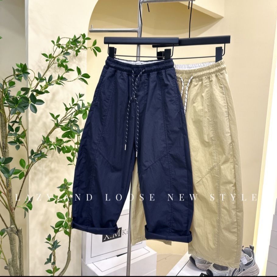 Summer Thin Pants for Middle and Large Children, Girls' Sports Pants, Thin Girls' Pants, 2025 Early Autumn New Kidsren's Casual Pants