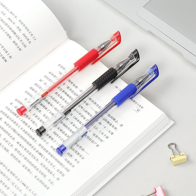 Qixin A1 Classic Hooded Gel Pen 0.5mm Bullet Tip Gel Pen Black Ink Pen for Student Exams