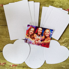 廠家批發pod個性珠光轉印拼圖空白紙木質照片拼圖兒童熱升華印製