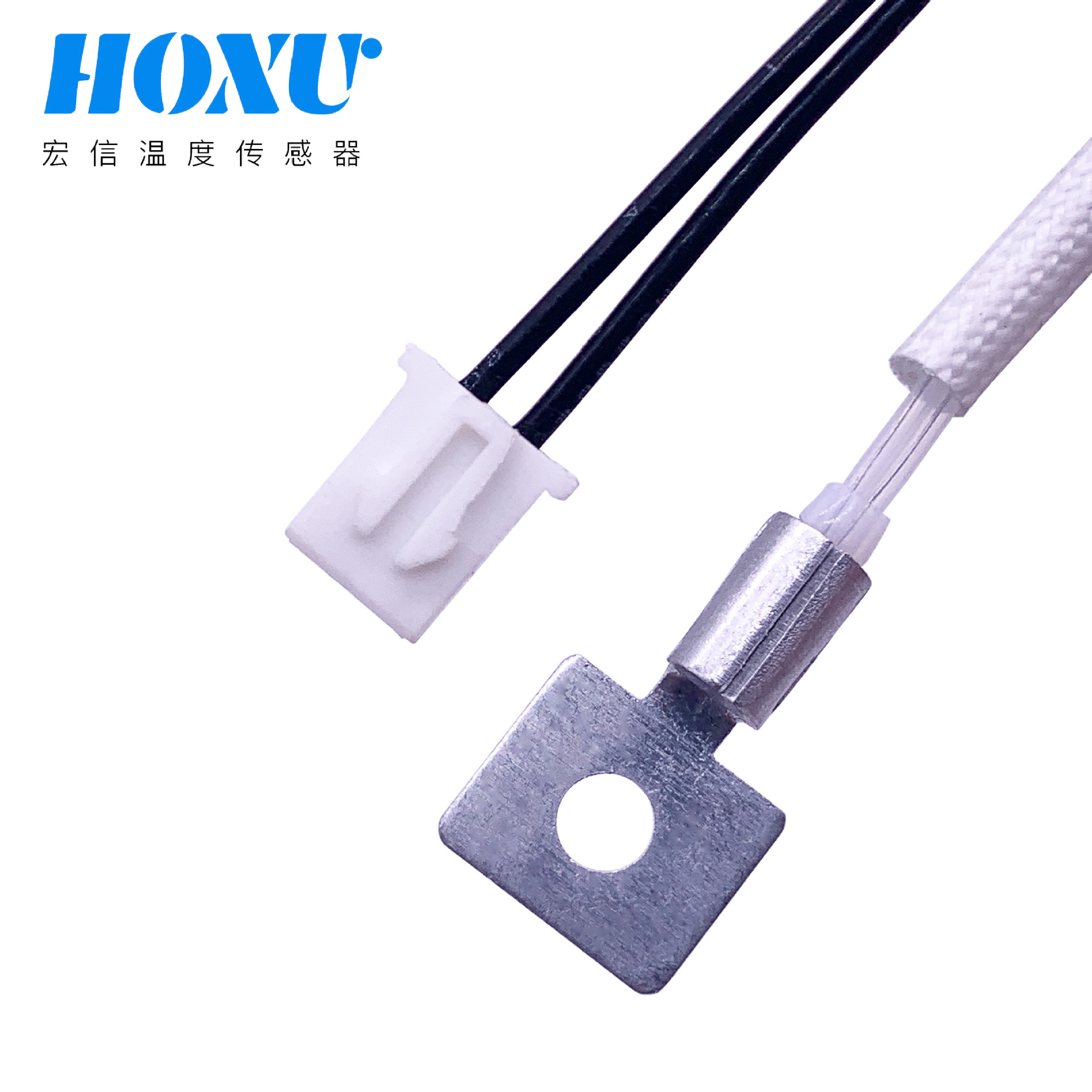 NTC温度传感器铝方型固定片10K100K各种家电专用 高温版热敏电阻