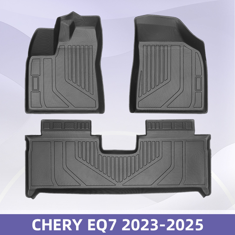 Aplicable a CHERY EQ7 2023 - 2025 TPE Foot Pad 3D todo el tiempo Material Backpack Cojín de piso