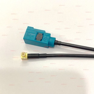 Fakra flange card Z-type straight female head to MCX curved male head RF/GPRS/GSM connected to RG174 communication line