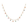 Minimalistic retro accessory, short small design necklace with tassels, European style, trend of season