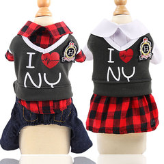 Four-legged clothes, navy style, spring, summer and autumn new sizes, dog clothes, pet clothes, cat clothes, pet supplies