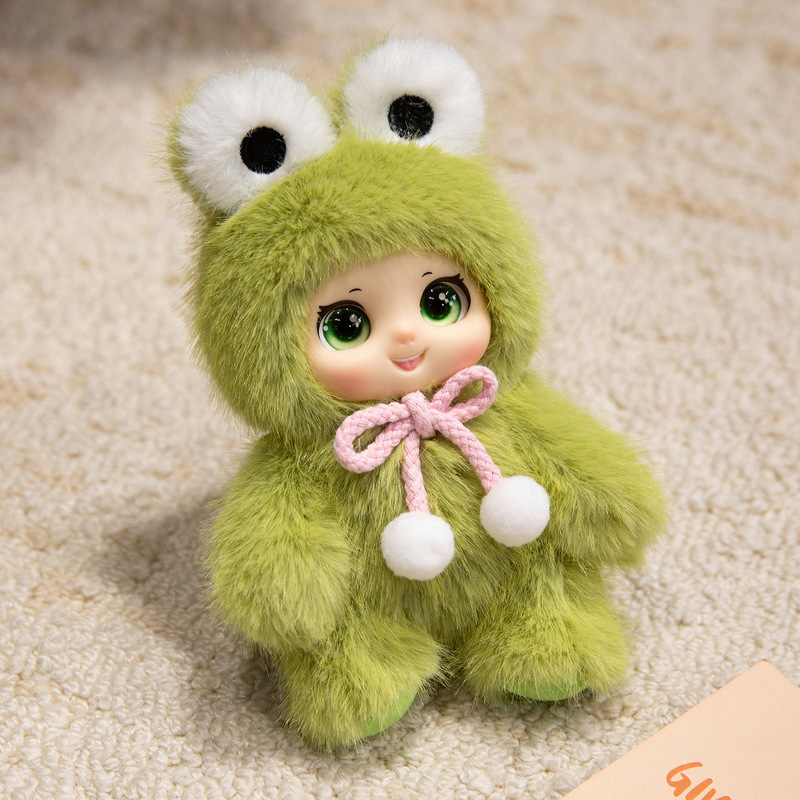 かわいい家族かわいい人形装飾品漫画動物家族ビニール人形かわいいキーホルダー人形ペンダント|undefined