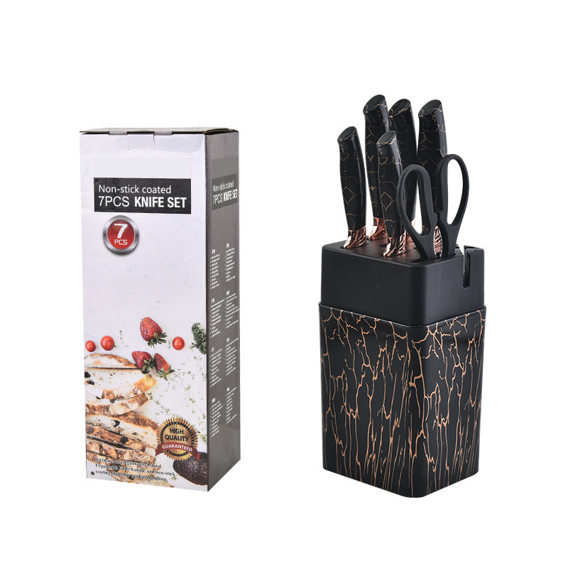 Cuchillo de acero inoxidable de cocina doméstica cuchillo de cocinero cuchillo de frutas cuchillo combinado con base de cuchillo