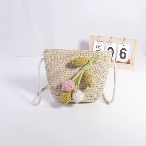 Capacious beige bag, three colors