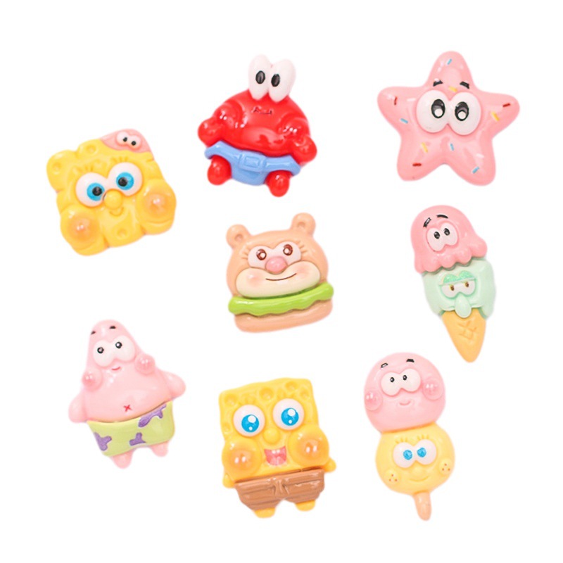 De dibujos animados pulpo estrella galleta DIY crema pegamento caja del teléfono accesorios para el cabello taza de agua resina accesorios de la joyería image 6