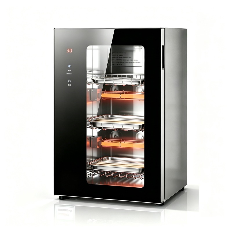 Vertical bowl cabinet, small size, double-door, smart dish sterilizer, multifunctional, melamine, suitable for kindergartens, offices, and hotels