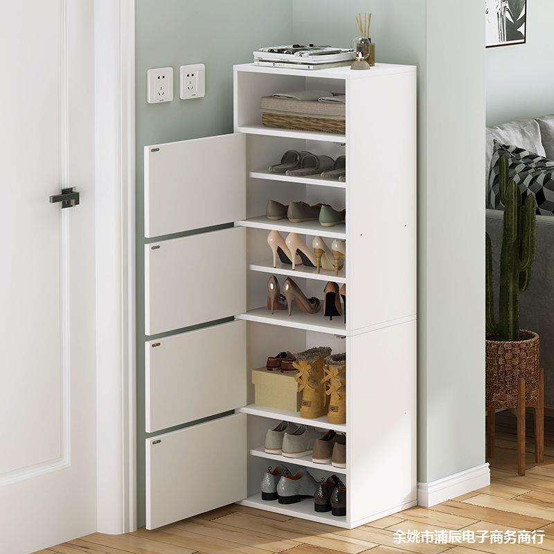 G3YN鞋櫃帶門簡約現代家用門口外小戶型窄柜子簡易多層置物架收納
