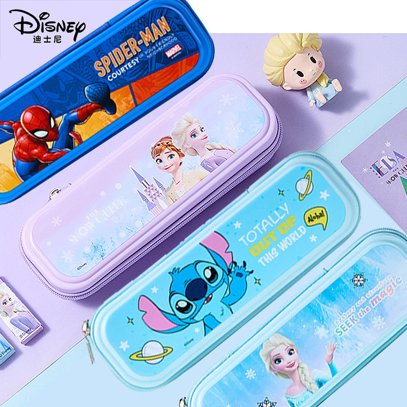 Disney Ice Spider-Man Stitch Stationery Box Cartoon Elementary School Student Pencil Case Zipper Hard Shell Stationery Bag Pen Box Disney Ice Spider-Man Stitch Stationery Box Cartoon Elementary School Student Pencil Case Zipper Hard Shell Stationery Bag Pen Box