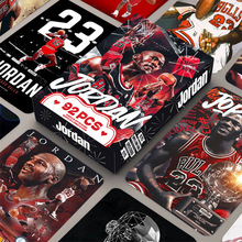 92pcs 乔丹双面小卡 篮球球星照片卡 LOMO卡 盒收藏卡片贴纸 贺卡